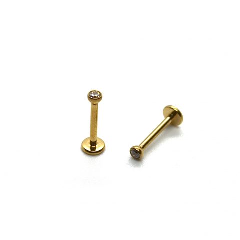 Labret titane ASTM F136 gold PVD 18K