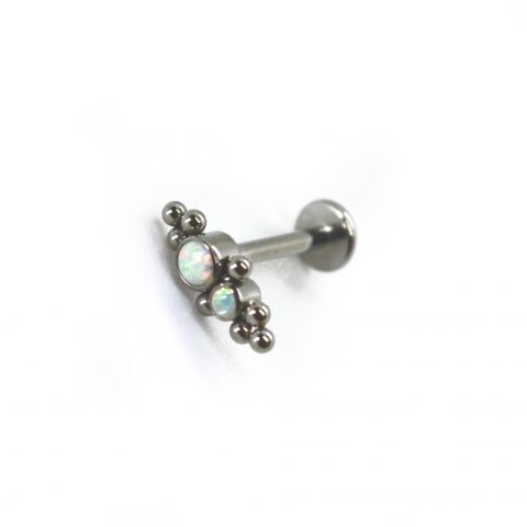 Labret titane G23 serti opale OP1