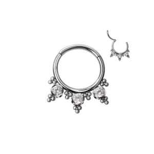 Clicker titane ASTM F136  triple strass urban