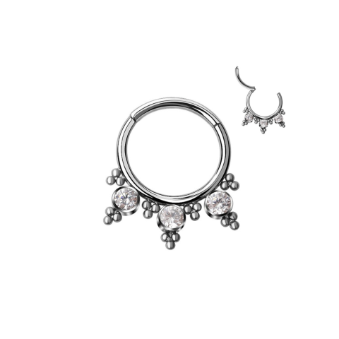 Clicker titane ASTM F136  triple strass urban