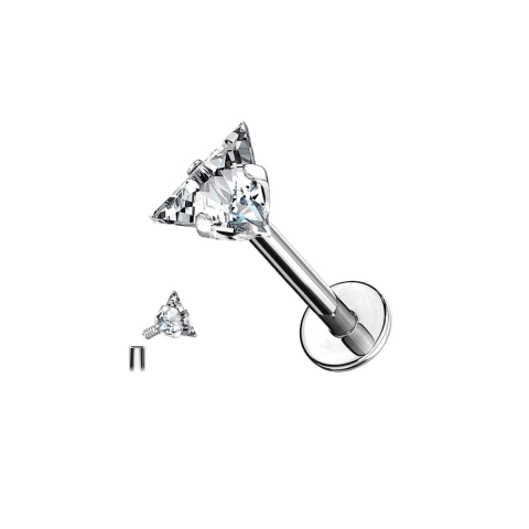 Labret titane G23 triangle griffé