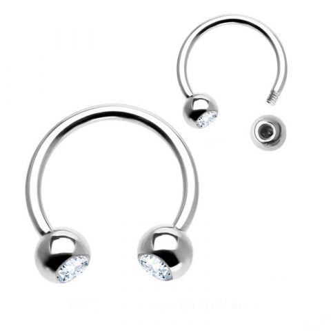 Fer à cheval titane G23 strass