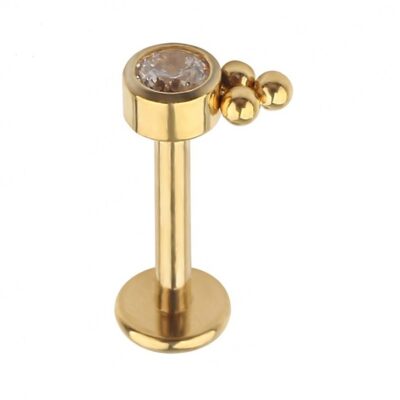 Labret titane ASTM F136 gold PVD 18K urban