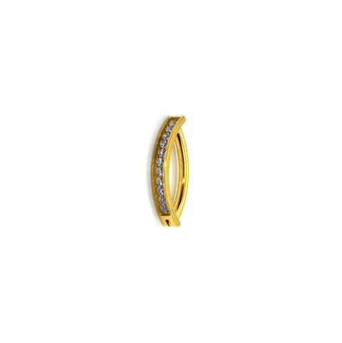 Banane nombril titane ASTM F136 gold PVD 18K