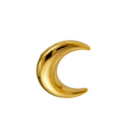 Accessoire pour filetage interne 0,9mm titane ASTM F136 gold PVD 18K lune