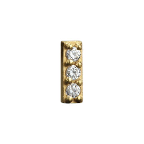 Accessoire pour filetage interne 0,9mm titane ASTM F136 gold PVD 18K