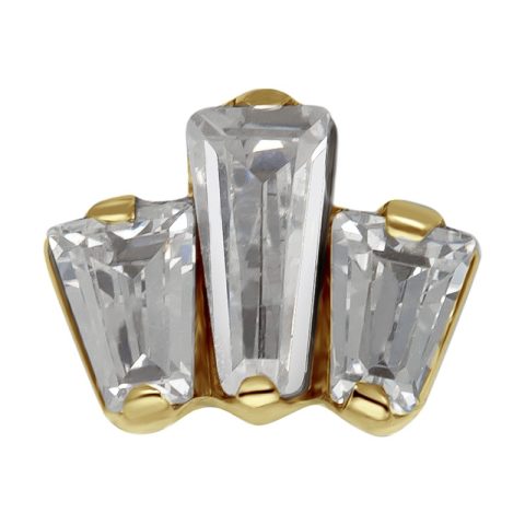 Accessoire pour filetage interne 0,9mm titane ASTM F136 gold PVD 18 carats