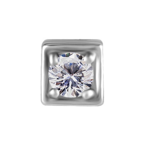 Accessoire threadless 3mm chrome cobalt polish mirror