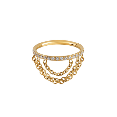 Clickers titane ASTM F136 gold PVD 18 carats