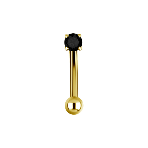 Banane titane ASTM F136 gold PVD 24K black