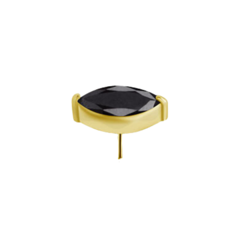 Accessoire threadless chrome cobalt gold PVD 18K black