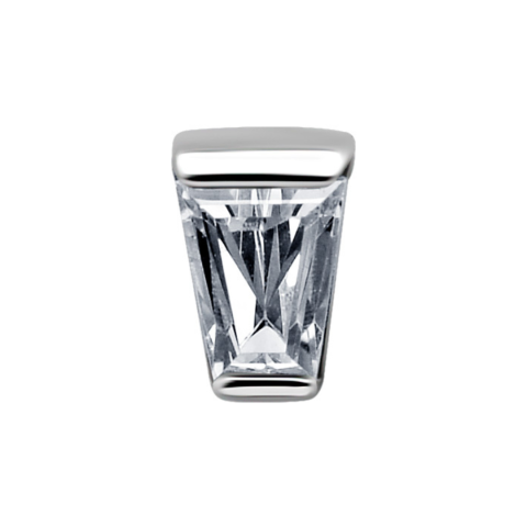 Accessoire threadless 4mm chrome cobalt polish mirror
