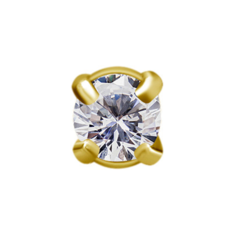 Accessoire threadless chrome cobalt gold PVD 18K white