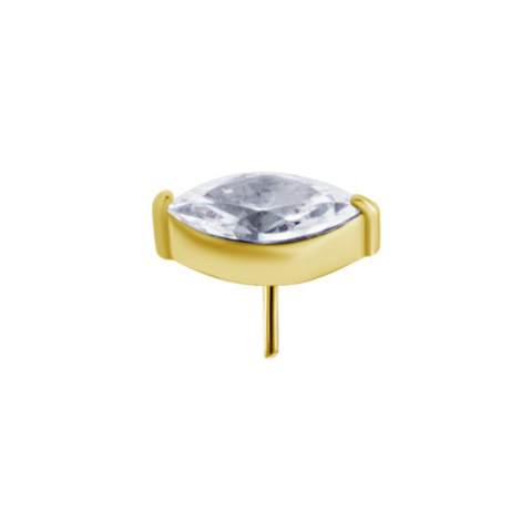 Accessoire threadless chrome cobalt gold PVD 18K white