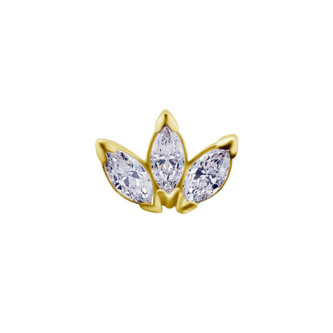 Accessoire threadless OR MASSIF 18K zirconium premium