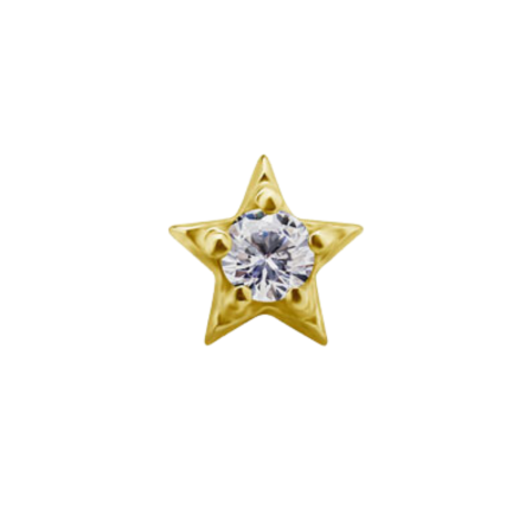 Accessoire threadless OR MASSIF 18K zirconium premium