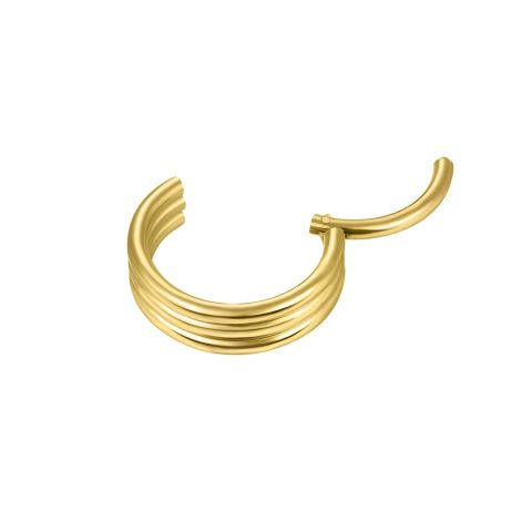 Clicker titane ASTM F136 gold PVD 18 carats triple