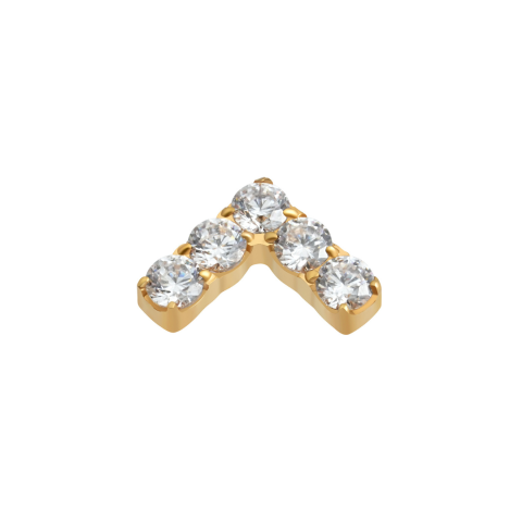 Accessoire pour filetage interne 0,9mm titane ASTM F136 gold PVD 18 carats