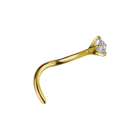 Stud 3 mm OR 18K zirconium premium