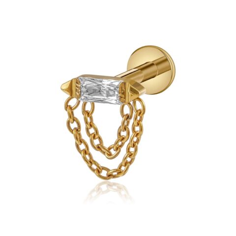 Accessoire pour filetage interne 0,9mm titane ASTM F136 gold PVD 18K