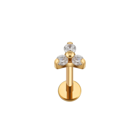 Labret titane ASTM F136 gold PVD 18K