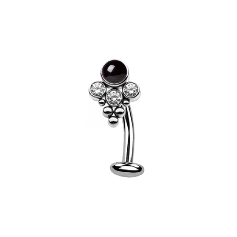 Banane labret titane ASTM F136 filetage interne