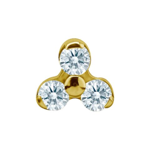 Accessoire threadless titane ASTM F136 gold PVD 18K