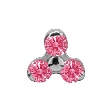 Accessoire threadless titane ASTM F136 rose