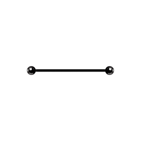 Barbell indusriel acier 316L black PVD filetage externe