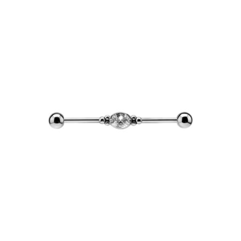 Barbell industriel acier 316L filetage externe