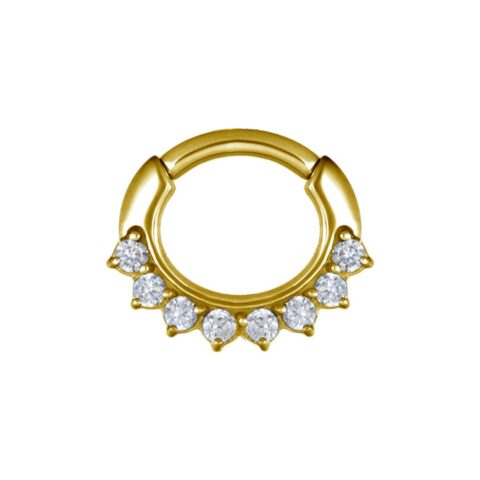 Clicker acier 316L gold PVD 24K septum