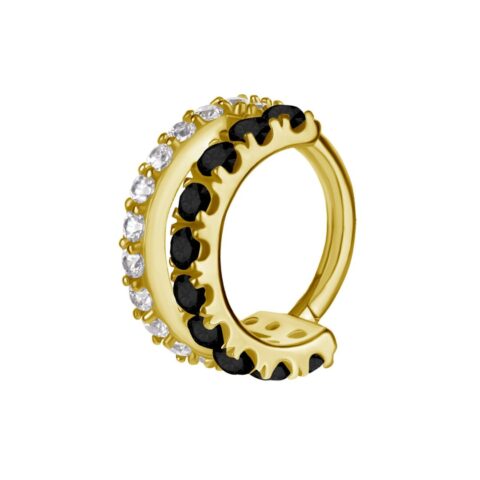 Clicker chrome cobalt gold PVD 18K black