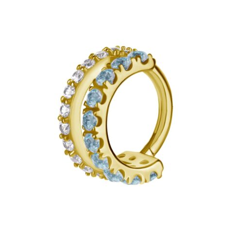 Clicker chrome cobalt gold PVD 18K blue
