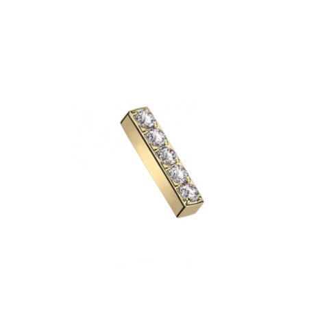 Accessoire pour filetage interne 0,9mm titane ASTM F136 gold PVD 18K