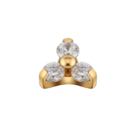 Accessoire pour filetage interne 0,9mm titane titane ASTM F136 gold PVD 18K