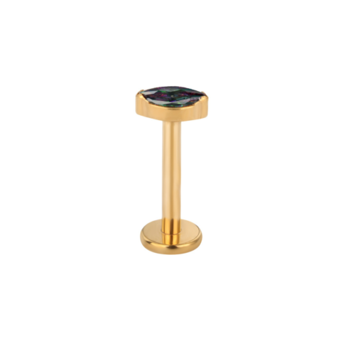 Labret titane ASTM F136 gold PVD 18K