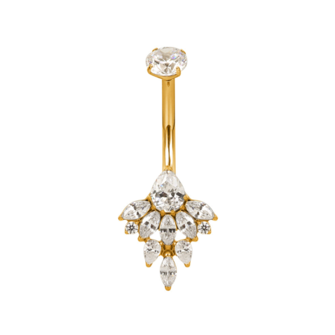 Banane titane  ASTM F136 gold PVD 18K