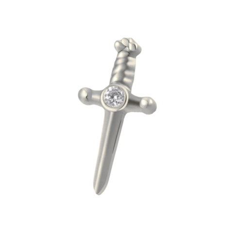 Accessoire titane ASTM F136 épée sertie