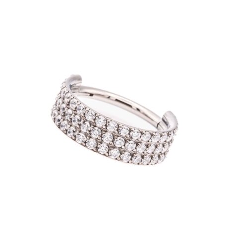 Clicker titane ASTM F136 triple strass
