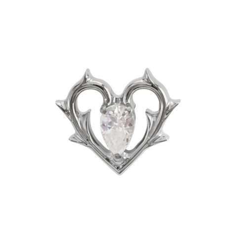 Accessoire pour filetage interne 0,9mm titane ASTM F136 heart