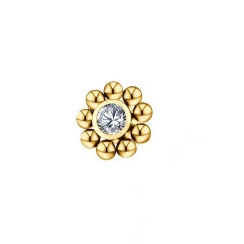 Accessoire pour filetage interne 0,9mm titane ASTM F136 gold PVD 18K