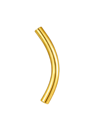 Banane 1.6 mm pour filetage interne titane ASTM F136 gold PVD 18K