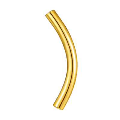 Banane 1.6 mm pour filetage interne titane ASTM F136 gold PVD 18K