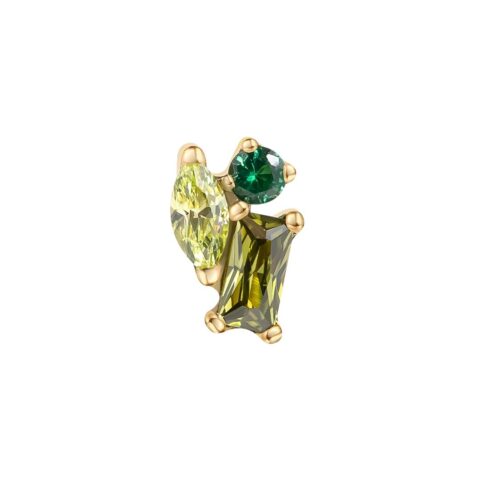 Accessoire pour filetage interne 0,9mm titane ASTM F136 gold PVD 18K green