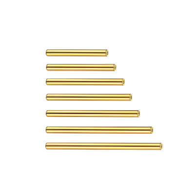 Barbell titane ASTM F136 Gold PVD filetage interne