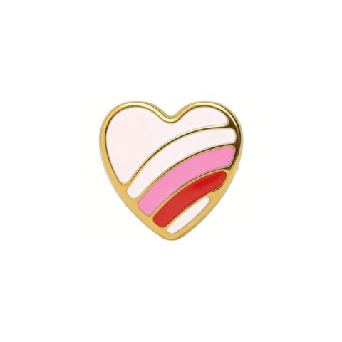 Accessoire threadless titane ASTM F136 gold PVD 18K heart