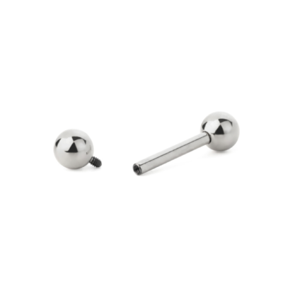 Barbell téton titane ASTM F136 filetage interne