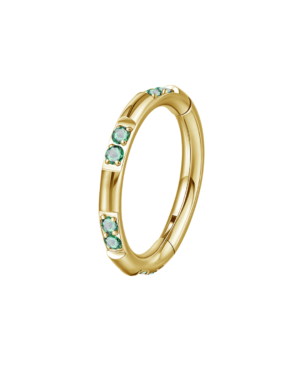 Clicker titane ASTM F136 gold PVD 18k green