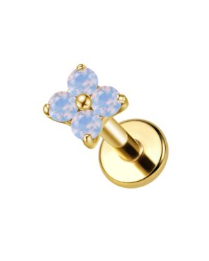 Labret titane ASTM F136 gold PVD 18k filetage interne